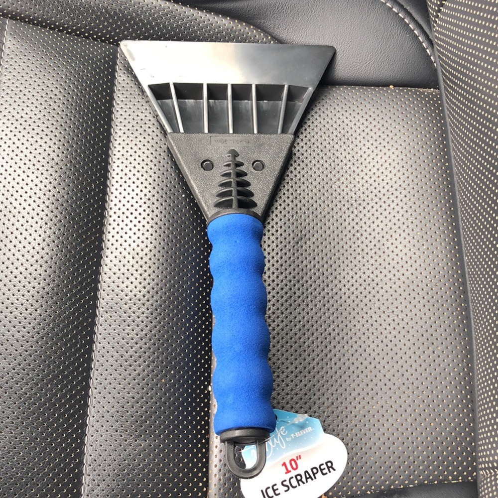 10” Car Ice Scraper Blue Windshield with Foam Handle (New)